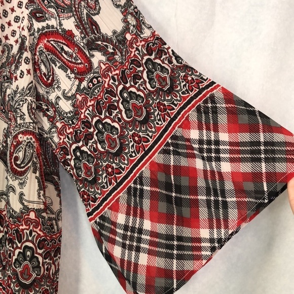 Lane Bryant Plus 3/4 Sleeve Collar V-neckline Button Up Chiffon Top Size 18/20 - Picture 5 of 10